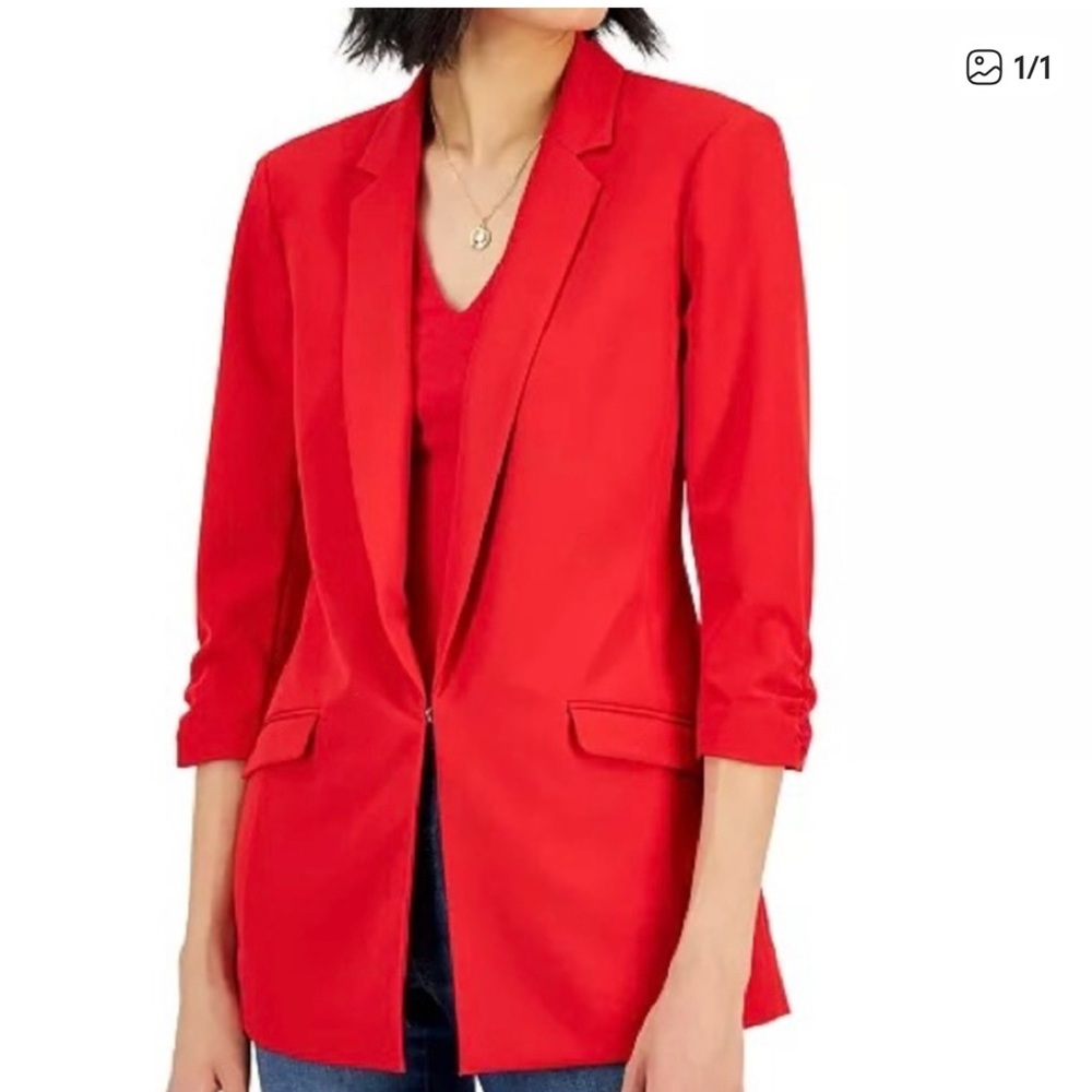 INC International Concepts Vibrant Red Blazer